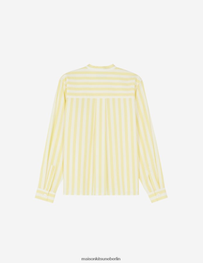 Kleidung V2DHL467 Zitrone Frauen Hemd mit Streifen am Pool Maison Kitsune