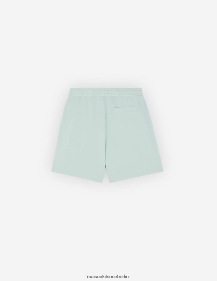 Kleidung V2DHL477 blauer Dunst Frauen Fuchskopf-Patch-Jogshorts Maison Kitsune