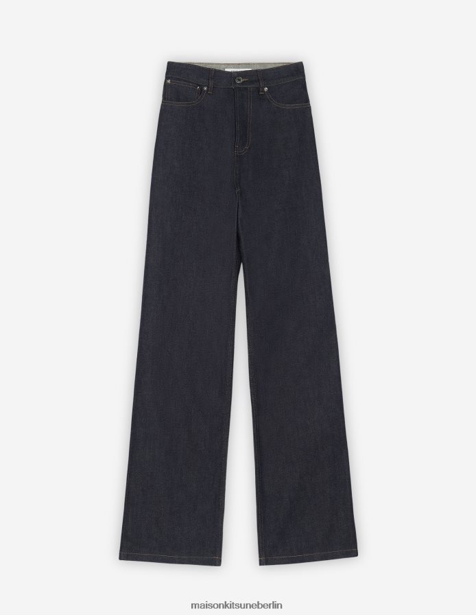 Kleidung V2DHL483 Indigo Frauen Jeans mit lockerer Passform Maison Kitsune