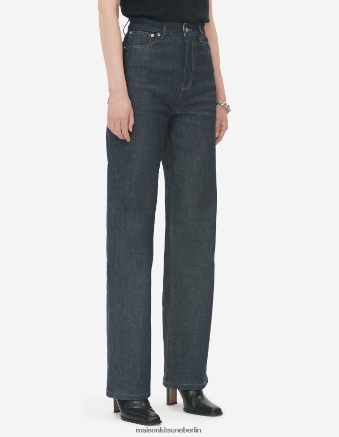 Kleidung V2DHL483 Indigo Frauen Jeans mit lockerer Passform Maison Kitsune
