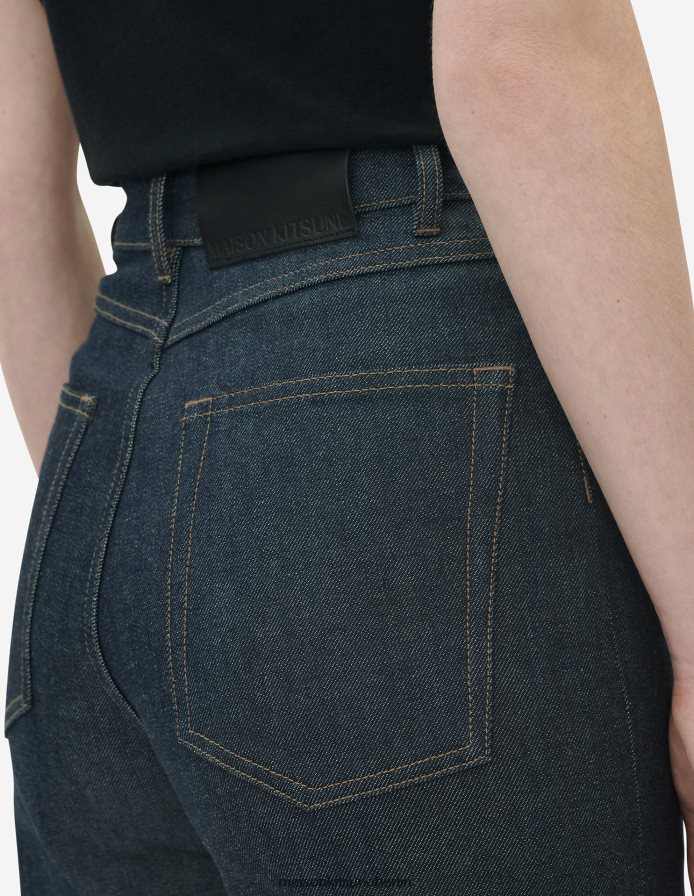 Kleidung V2DHL483 Indigo Frauen Jeans mit lockerer Passform Maison Kitsune