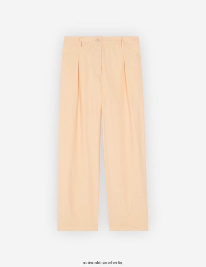 Kleidung V2DHL487 Pfirsich Frauen Kurze Hose mit einer Bundfalte Maison Kitsune