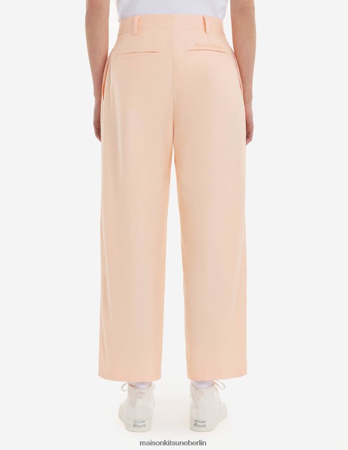 Kleidung V2DHL487 Pfirsich Frauen Kurze Hose mit einer Bundfalte Maison Kitsune