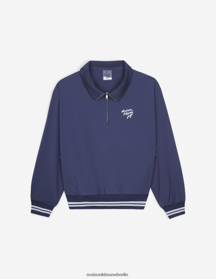 Kleidung V2DHL496 dunkles Marineblau Frauen Fuchskopf-Anorak Maison Kitsune