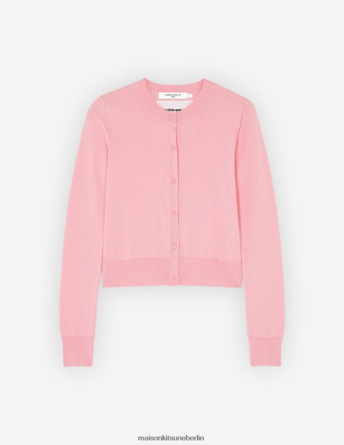 Kleidung V2DHL452 Erdbeere Frauen Kastenförmiger Cardigan Maison Kitsune