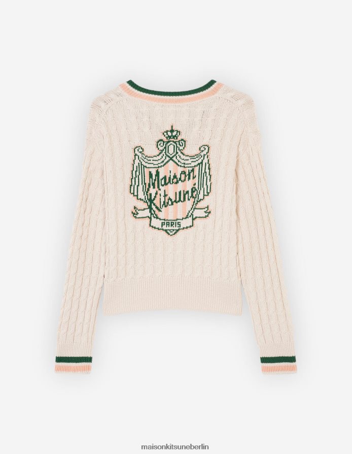 Kleidung V2DHL453 naturfarben Frauen Wappen-Kabelbrücke Maison Kitsune