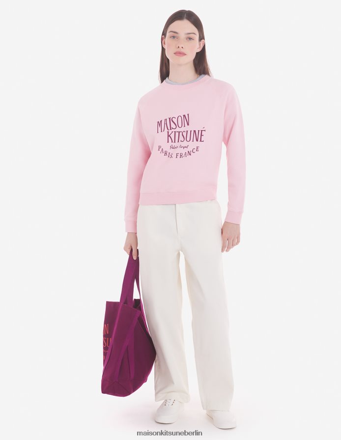 Kleidung V2DHL413 blasses Rosa Frauen Vintage-Sweatshirt von Palais Royal Maison Kitsune