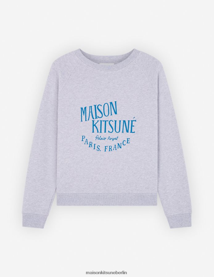 Kleidung V2DHL414 hellgrau meliert Frauen Vintage-Sweatshirt von Palais Royal Maison Kitsune