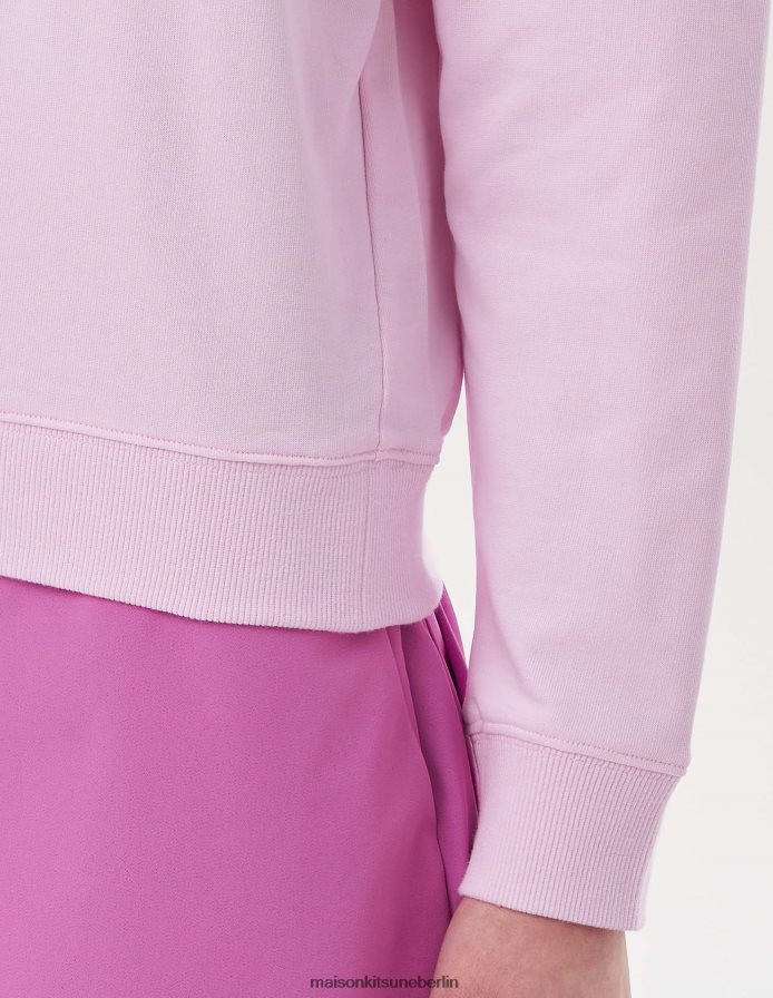 Kleidung V2DHL415 Hell-Pink Frauen Langarm-Sweatshirt mit Fuchskopf Maison Kitsune