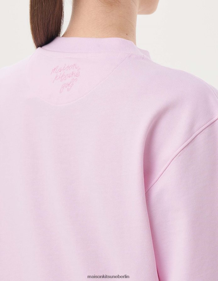 Kleidung V2DHL415 Hell-Pink Frauen Langarm-Sweatshirt mit Fuchskopf Maison Kitsune