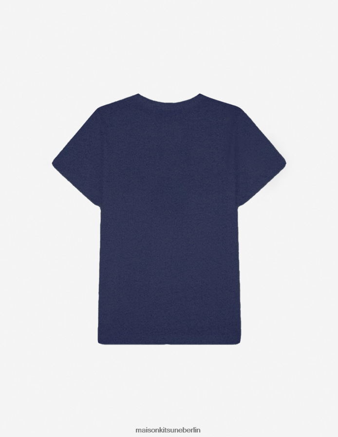 Kleidung V2DHL359 Marine Frauen Klassisches T-Shirt von Campus Fox Maison Kitsune