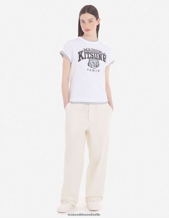 Kleidung V2DHL360 Weiß Frauen Klassisches T-Shirt von Campus Fox Maison Kitsune