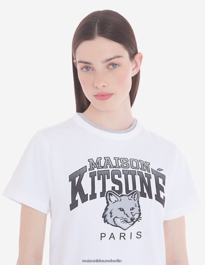 Kleidung V2DHL360 Weiß Frauen Klassisches T-Shirt von Campus Fox Maison Kitsune