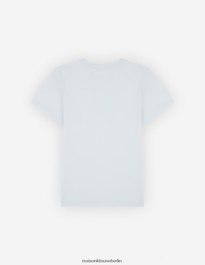 Kleidung V2DHL361 hellgrau meliert Frauen Palais Royal klassisches T-Shirt Maison Kitsune