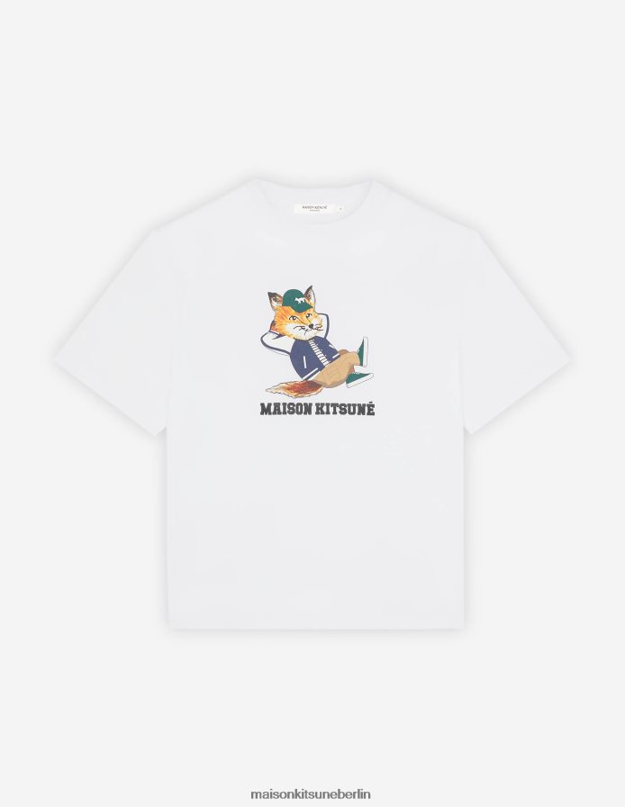 Kleidung V2DHL369 Weiß Frauen Leicht gekleidetes Fuchs-T-Shirt Maison Kitsune