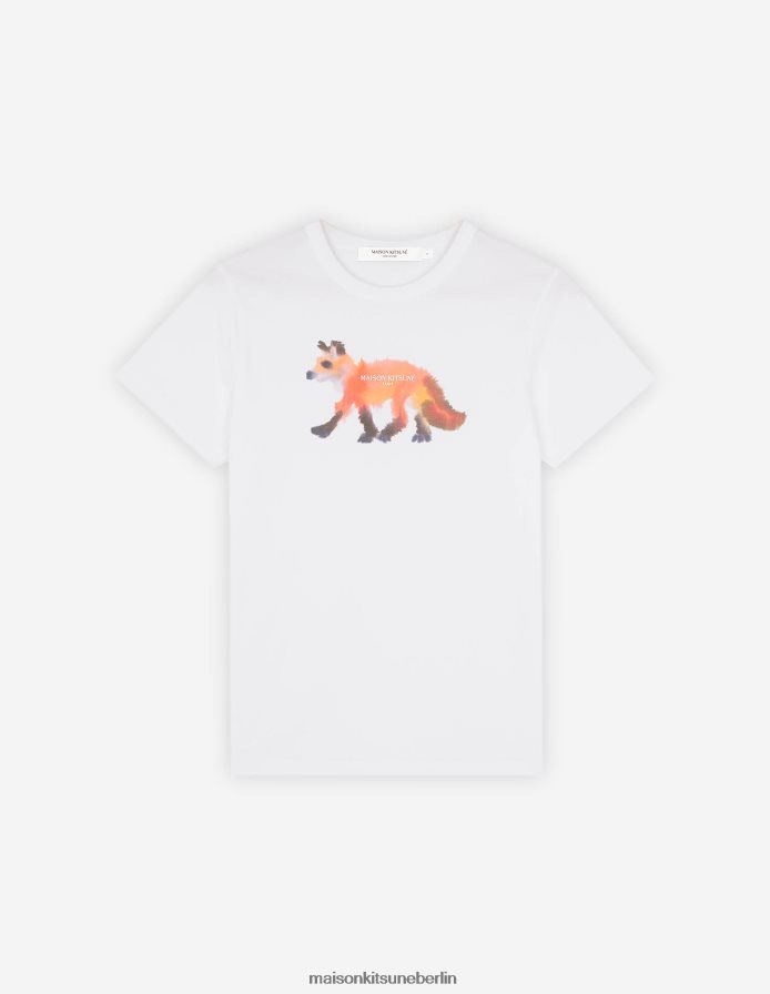 Kleidung V2DHL376 Weiß Frauen MK x Rop Van Mierlo Fox klassisches T-Shirt Maison Kitsune