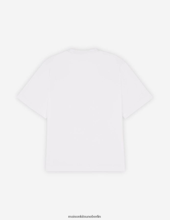 Kleidung V2DHL377 Weiß Frauen Komfort-T-Shirt mit Eiscreme-Spritzer Maison Kitsune