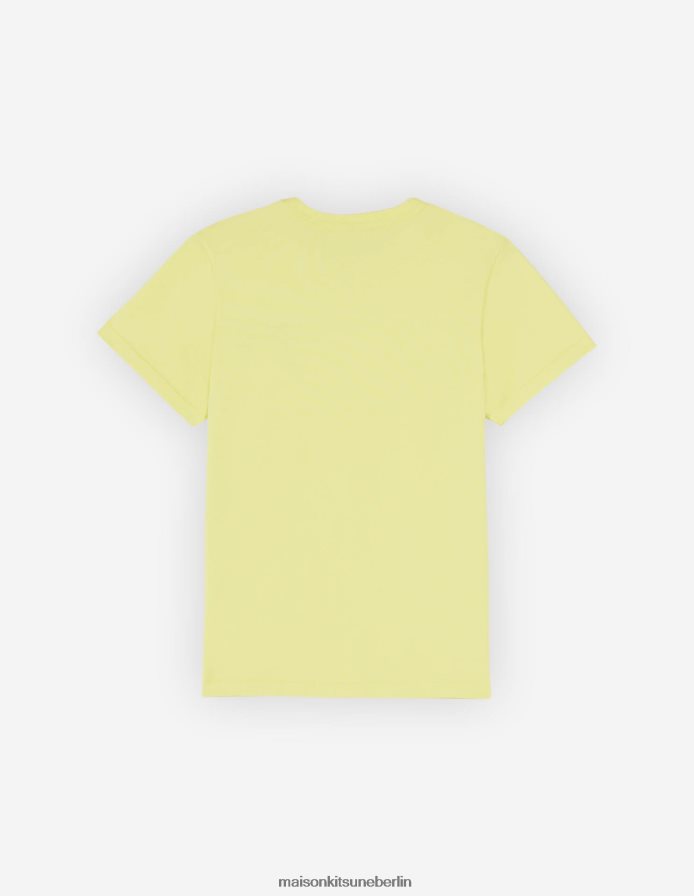 Kleidung V2DHL384 Zitrone Frauen Normales T-Shirt mit Eiscreme-Patch Maison Kitsune