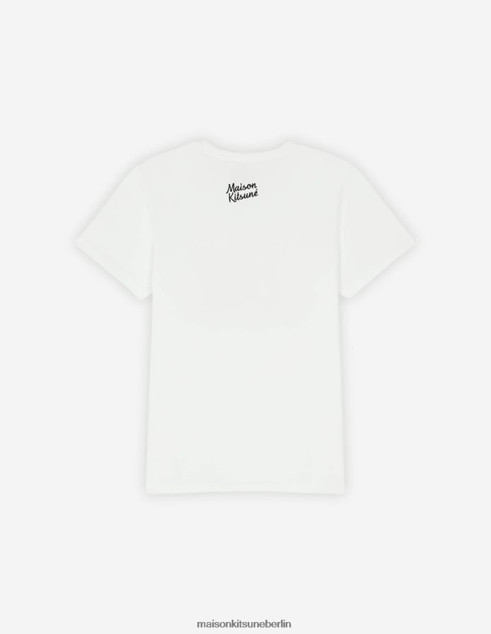 Kleidung V2DHL386 Weiß Frauen Spielset Splash Komfort-T-Shirt Maison Kitsune