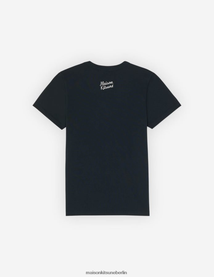 Kleidung V2DHL388 Marine Frauen Spielset Splash Komfort-T-Shirt Maison Kitsune