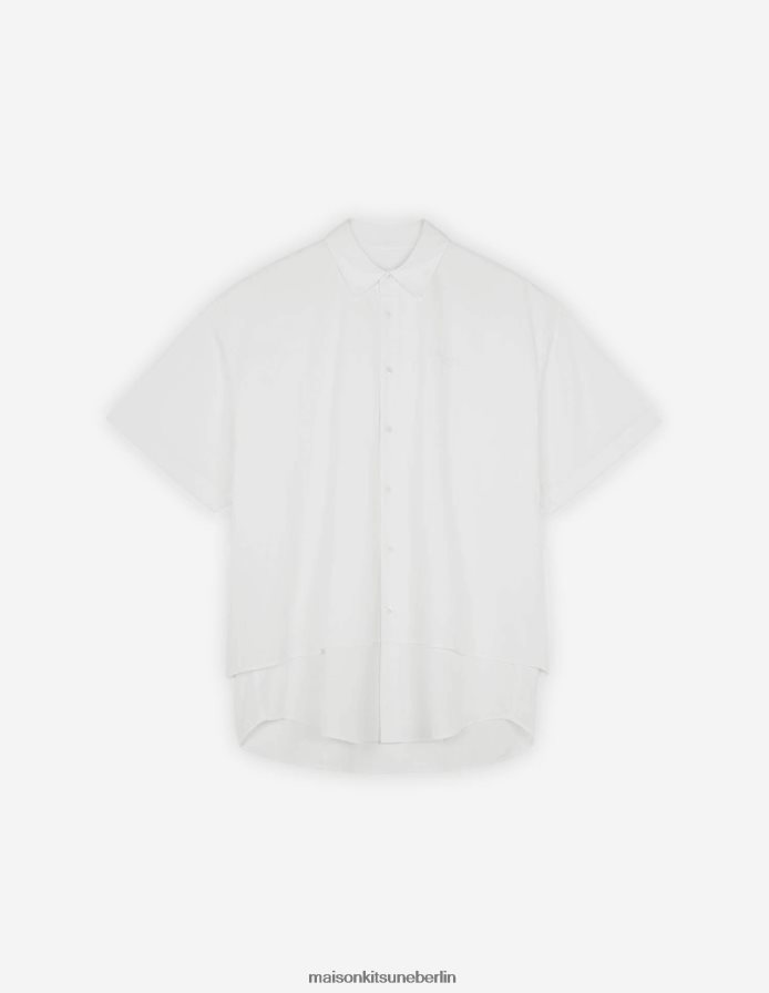 Kleidung V2DHL275 Weiß Männer Kurzärmliges, mehrlagiges Hemd Maison Kitsune