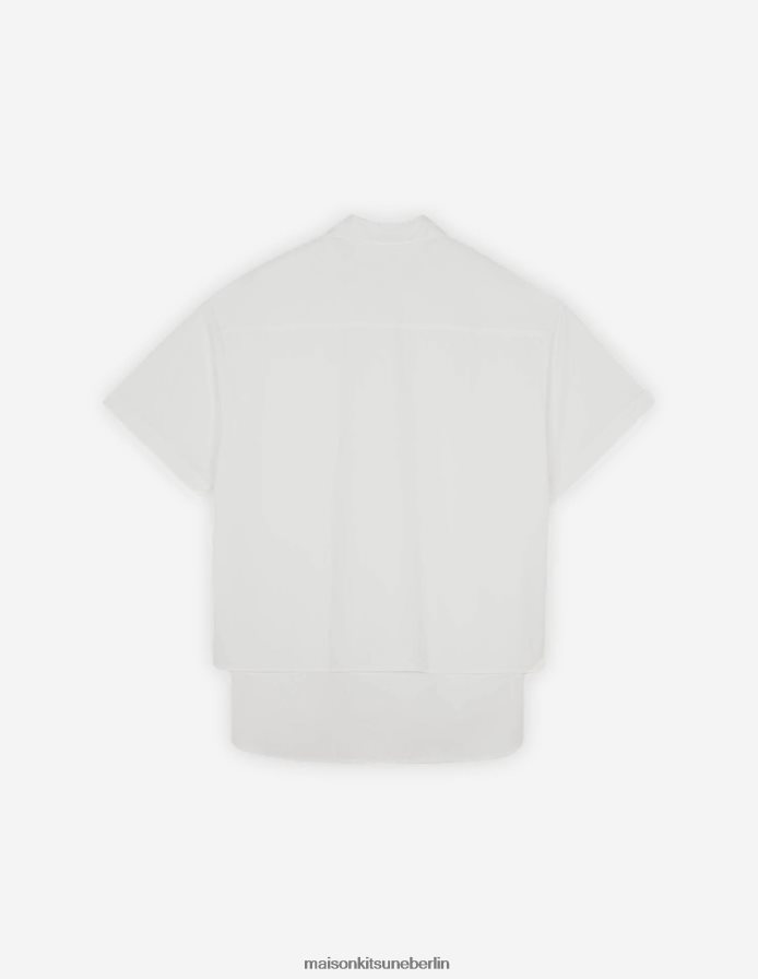 Kleidung V2DHL275 Weiß Männer Kurzärmliges, mehrlagiges Hemd Maison Kitsune