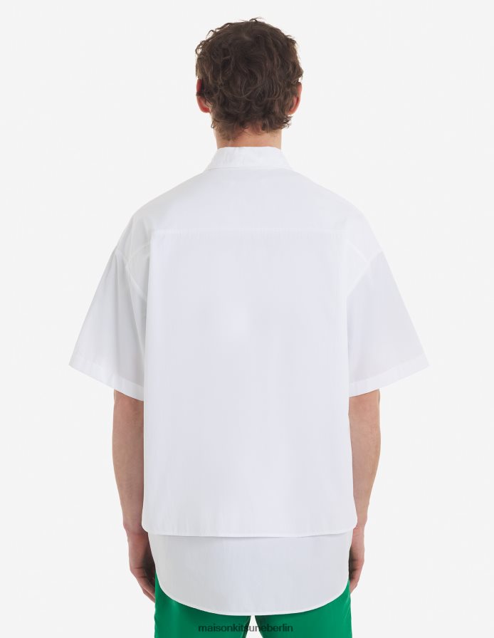 Kleidung V2DHL275 Weiß Männer Kurzärmliges, mehrlagiges Hemd Maison Kitsune