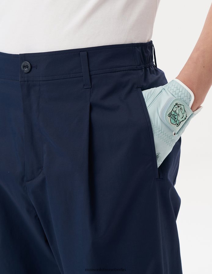 Kleidung V2DHL301 dunkles Marineblau Männer Profilfuchs-Taper-Hose Maison Kitsune