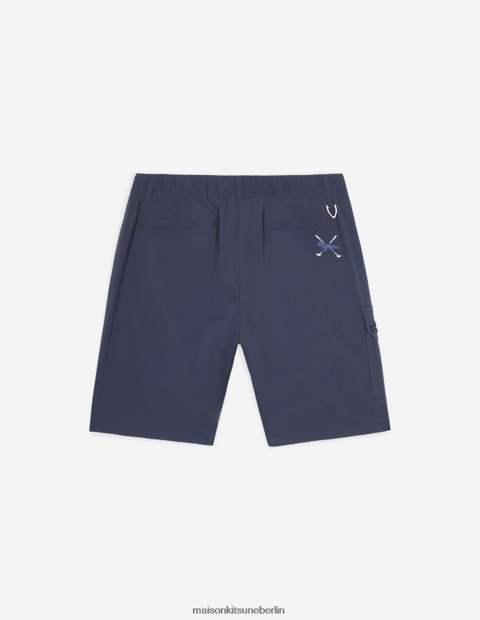 Kleidung V2DHL306 dunkles Marineblau Männer Profile Fox Cargohose Maison Kitsune
