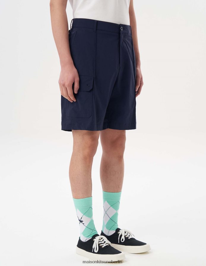 Kleidung V2DHL306 dunkles Marineblau Männer Profile Fox Cargohose Maison Kitsune