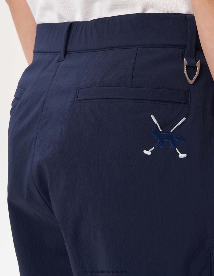 Kleidung V2DHL306 dunkles Marineblau Männer Profile Fox Cargohose Maison Kitsune