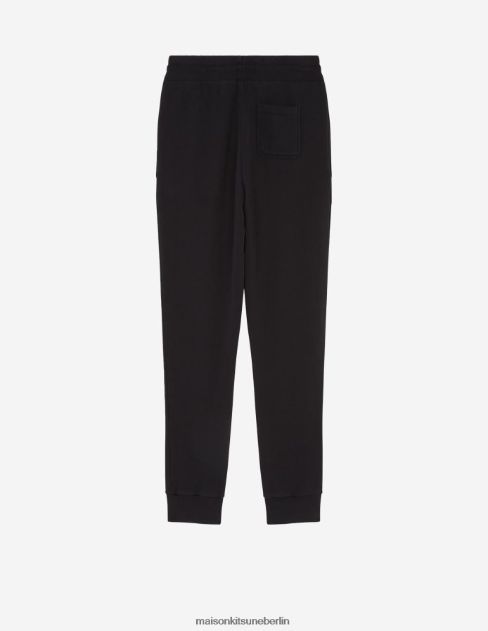 Kleidung V2DHL308 Schwarz Männer Klassische Jogginghose mit Fox-Patch von Chillax Maison Kitsune