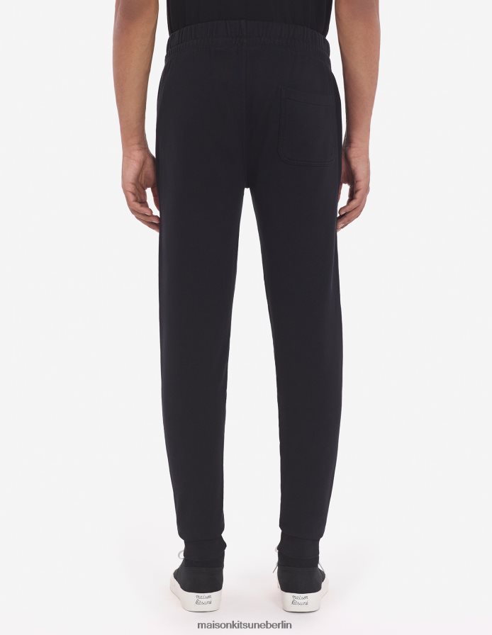 Kleidung V2DHL308 Schwarz Männer Klassische Jogginghose mit Fox-Patch von Chillax Maison Kitsune