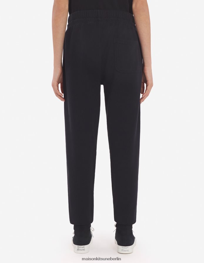 Kleidung V2DHL308 Schwarz Männer Klassische Jogginghose mit Fox-Patch von Chillax Maison Kitsune