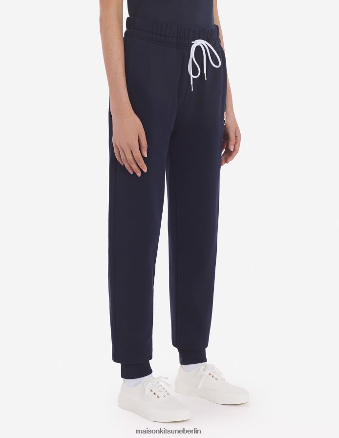 Kleidung V2DHL309 Marine Männer Klassische Jogginghose mit Fox-Patch von Chillax Maison Kitsune