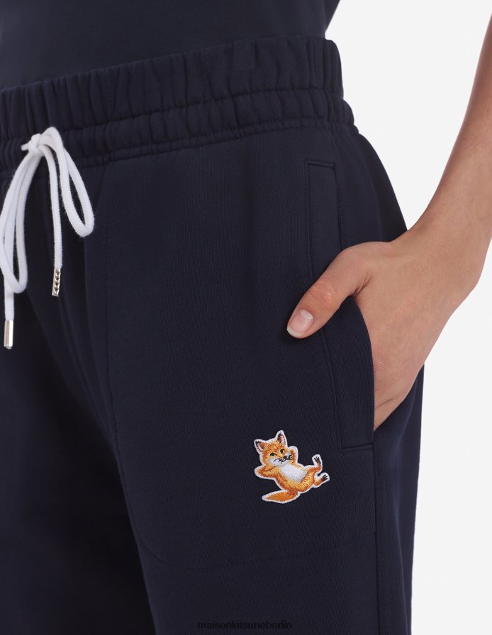 Kleidung V2DHL309 Marine Männer Klassische Jogginghose mit Fox-Patch von Chillax Maison Kitsune