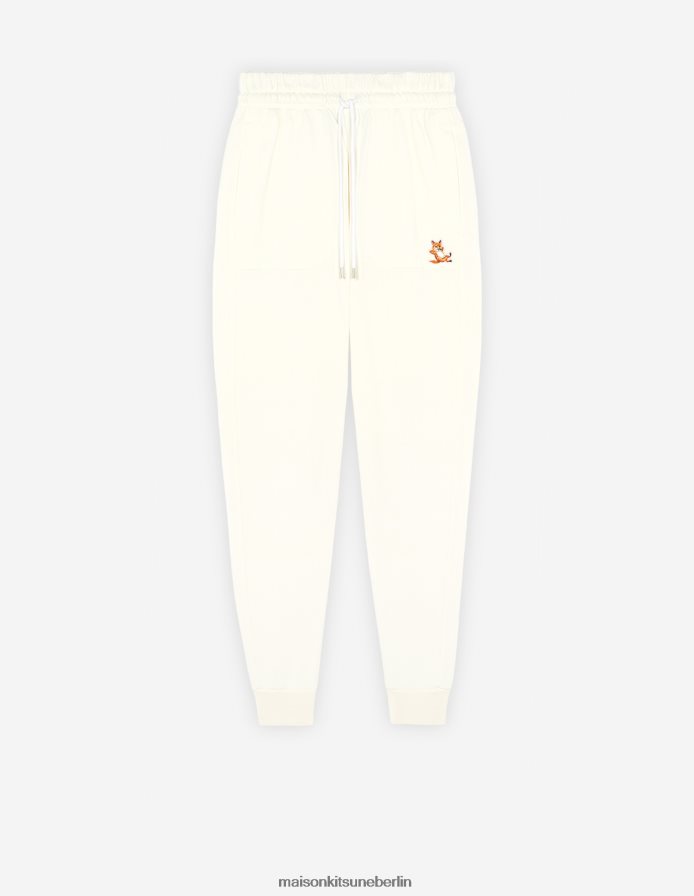 Kleidung V2DHL310 naturfarben Männer Klassische Jogginghose mit Fox-Patch von Chillax Maison Kitsune