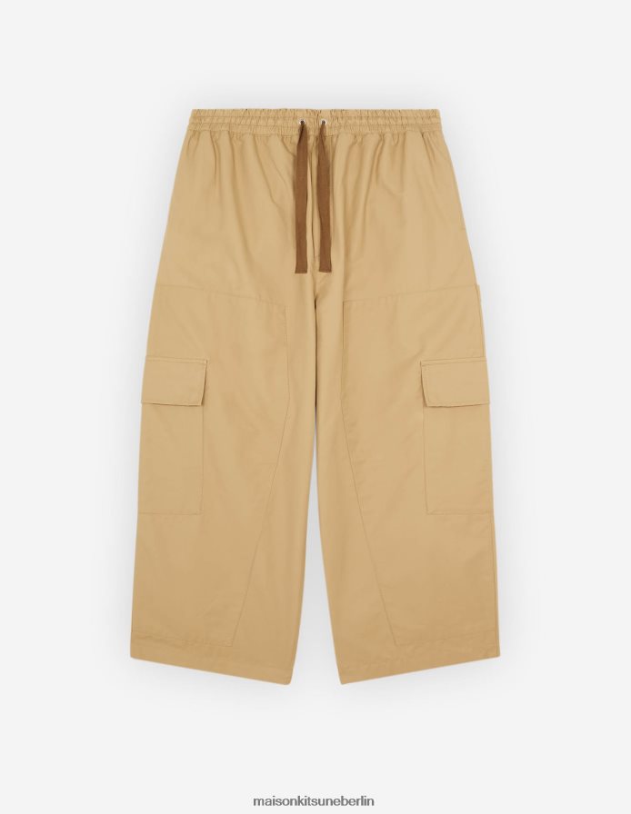 Kleidung V2DHL315 Beige Männer japanische Arbeiterhose Maison Kitsune