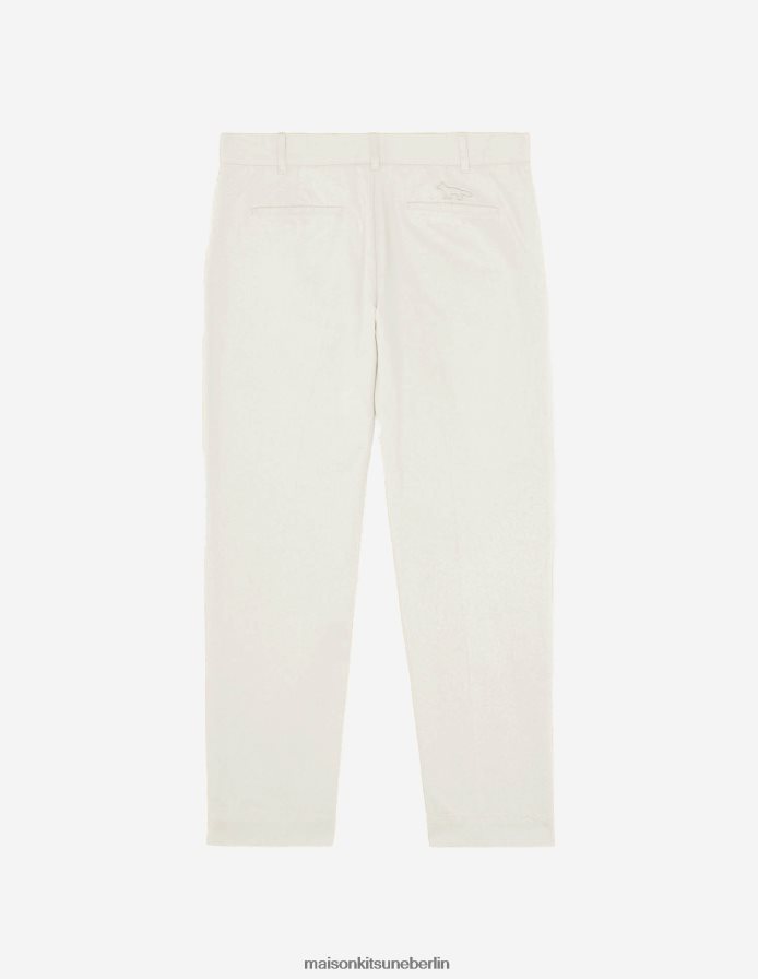 Kleidung V2DHL321 milchig weiß Männer normale Chinohose Maison Kitsune