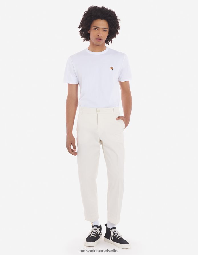 Kleidung V2DHL321 milchig weiß Männer normale Chinohose Maison Kitsune