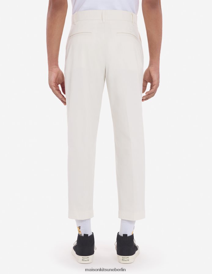 Kleidung V2DHL321 milchig weiß Männer normale Chinohose Maison Kitsune