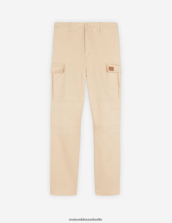 Kleidung V2DHL322 Latté Männer Café-Armeehose Maison Kitsune