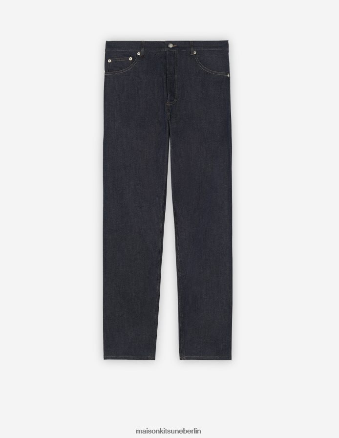 Kleidung V2DHL323 Indigo Männer Tapered-Fit-Jeans Maison Kitsune