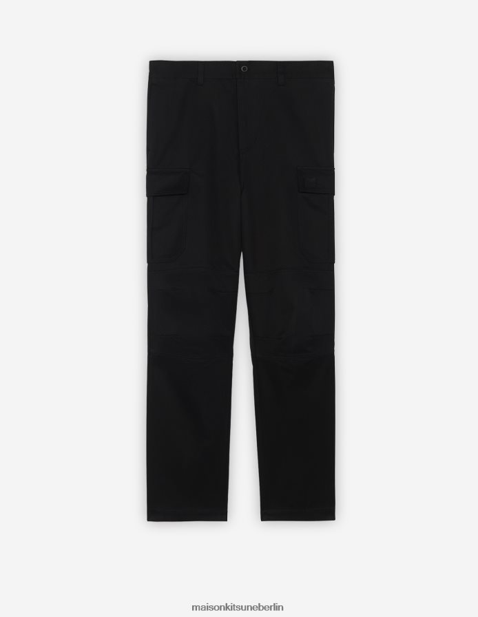 Kleidung V2DHL325 lang schwarz Männer Café-Armeehose Maison Kitsune