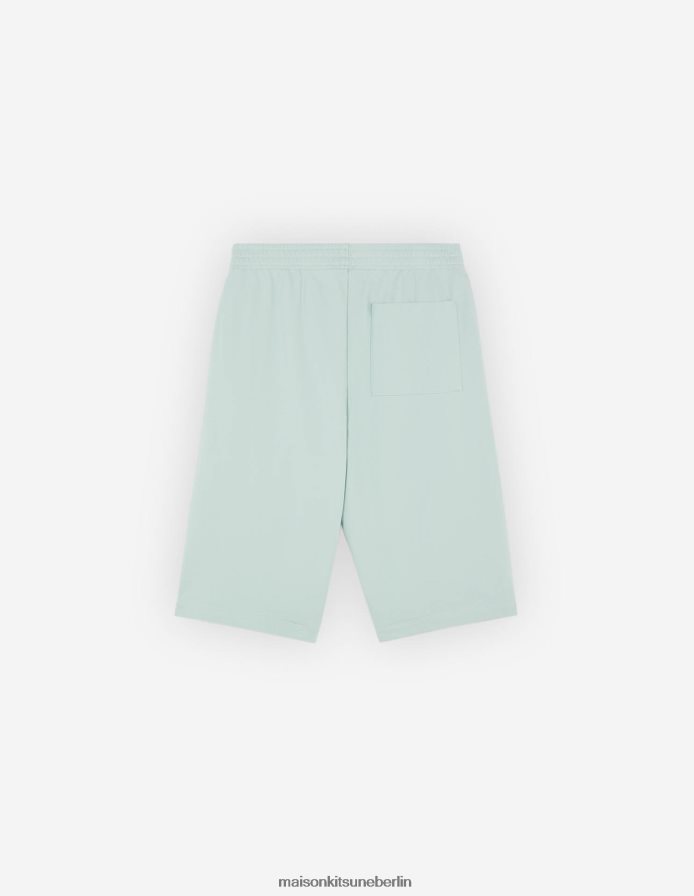 Kleidung V2DHL290 blauer Dunst Männer Jogging-Bermuda mit Fuchskopf-Patch Maison Kitsune