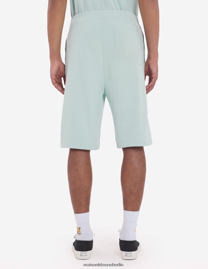 Kleidung V2DHL290 blauer Dunst Männer Jogging-Bermuda mit Fuchskopf-Patch Maison Kitsune