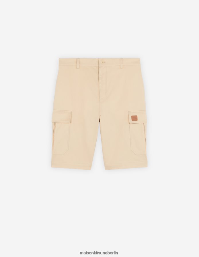 Kleidung V2DHL293 Latté Männer Café-Armee-Shorts Maison Kitsune