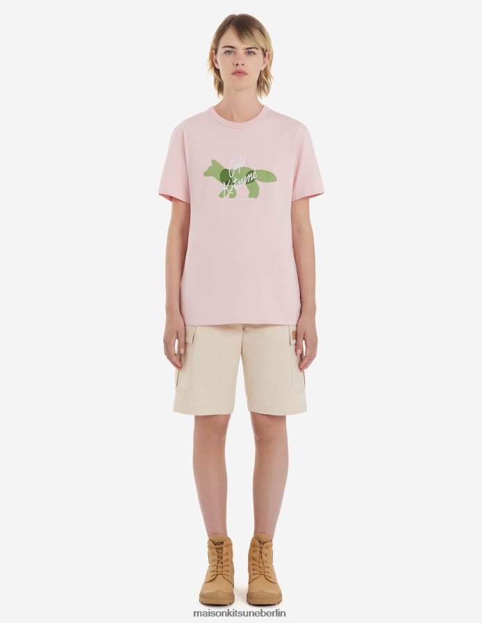 Kleidung V2DHL293 Latté Männer Café-Armee-Shorts Maison Kitsune