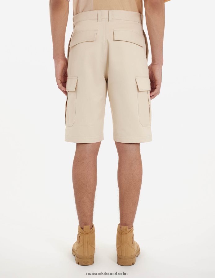 Kleidung V2DHL293 Latté Männer Café-Armee-Shorts Maison Kitsune