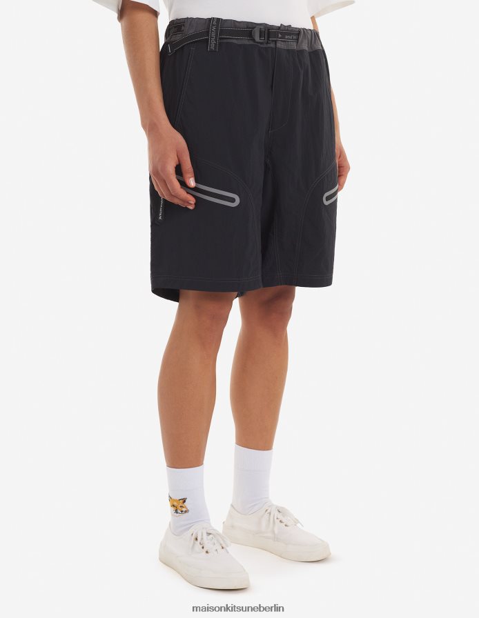 Kleidung V2DHL294 graublauer Farbblock Männer MK X und Wander Hiking haben kurze Hosen zusammengestellt Maison Kitsune